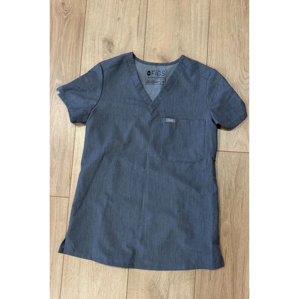 FIGS Gray V Neck Scrub Top Size XXS